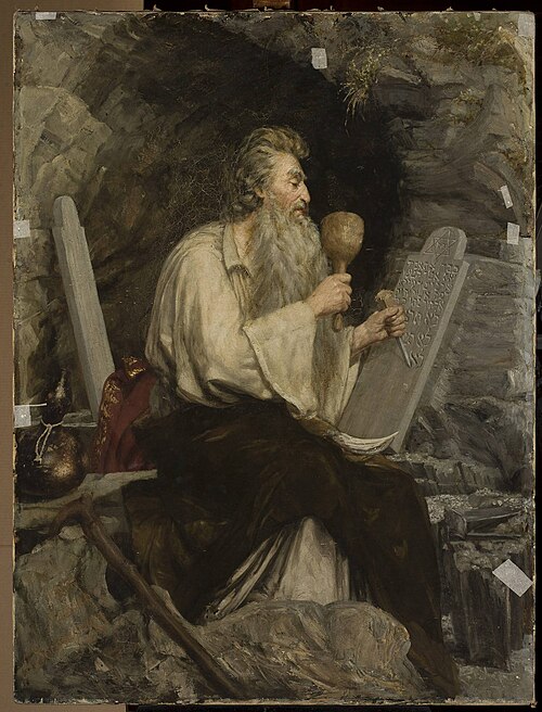 Moses with Ten Commandments, 1890, Aleksander Sochaczewski