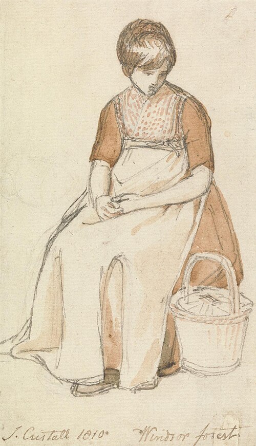 Seated Girl with a Basket, 1810, Joshua Cristall
