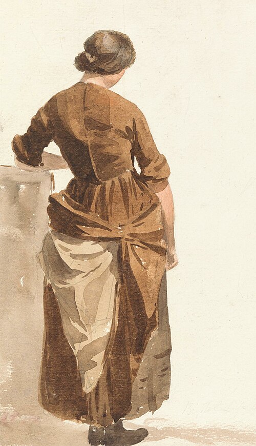 Girl in a Brown Dress, , Joshua Cristall