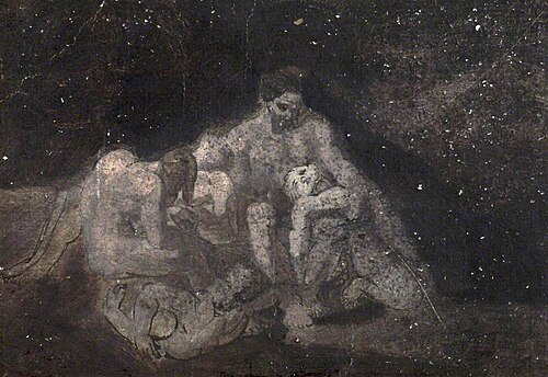 The Deluge (recto), , Joshua Cristall