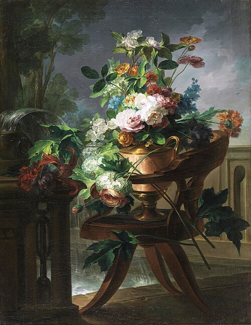 Flower Vase on a Chair, 1844, Miguel Parra Abril