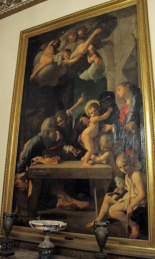 sacra famiglia con giuseppe falegname, 1610, Bartolomeo Schedoni