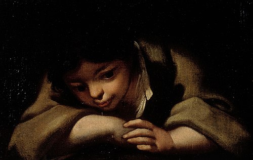 A boy resting, , Bartolomeo Schedoni