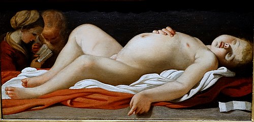 Sleeping Christ Child with Mary and Joseph, 1612, Bartolomeo Schedoni