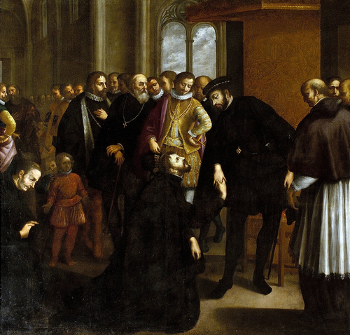 São Francisco Xavier despedindo-se do rei D. João III, 1635, José de Avelar Rebelo