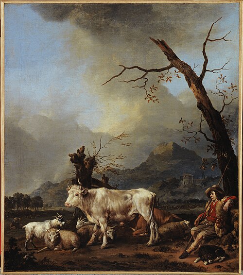 Le Berger et son troupeau, 1658, Johannes Lingelbach