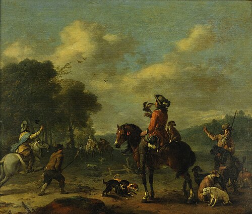 A Hawking Party, , Johannes Lingelbach