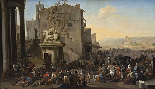 Le Campo Vaccino à Rome, 1653, Johannes Lingelbach