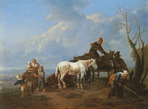 Bauern beim Sammeln von Holz, 1660, Johannes Lingelbach