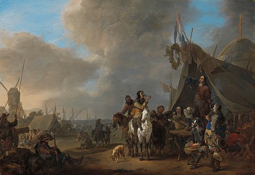 Army camp, 1650, Johannes Lingelbach