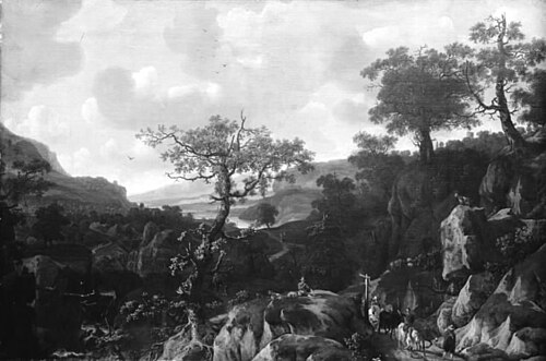 Mountain Landscape, 1656, Johannes Lingelbach