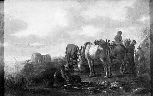 A Beach, 1655, Johannes Lingelbach