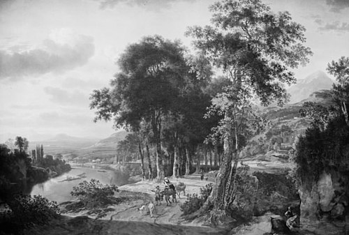 Southern Landscape, Sunset, 1664, Johannes Lingelbach