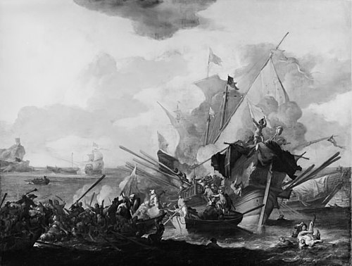 Sea Skirmish, 1655, Johannes Lingelbach
