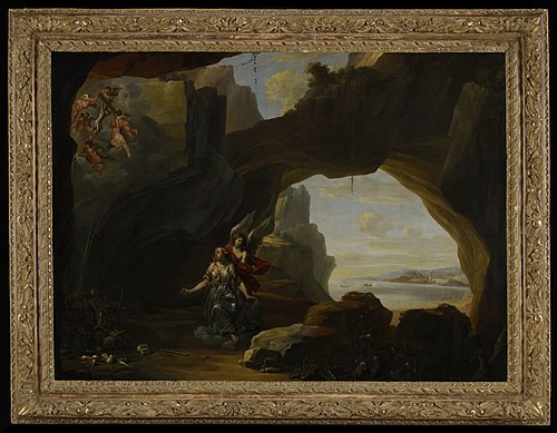 The Magdalen in a Cave, 1650, Johannes Lingelbach