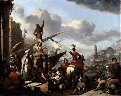 An Italian Seaport, 1670, Johannes Lingelbach