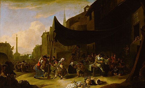 Bauernfest in der Römischen Campagna, 1652, Johannes Lingelbach
