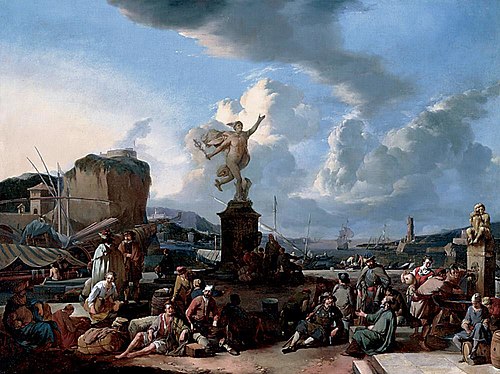 Harbor Scene, 1667, Johannes Lingelbach