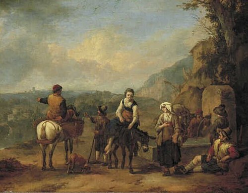 Peasantry near a Spring, 1655, Johannes Lingelbach