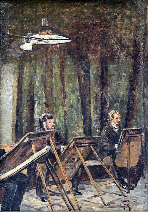 At the Weimar Academy, 1875, Christian Rohlfs