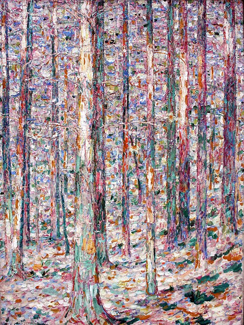 Trunks of Pines in Sunlight, 1903, Christian Rohlfs