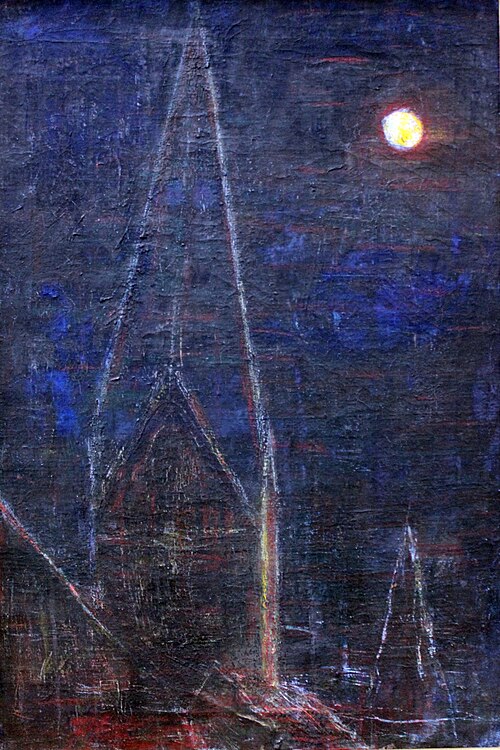 Moonlit Night over Soest, 1932, Christian Rohlfs