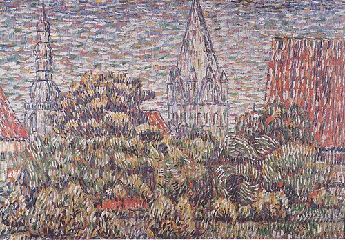 Türme von Soest / Weiblicher Akt, 1906, Christian Rohlfs