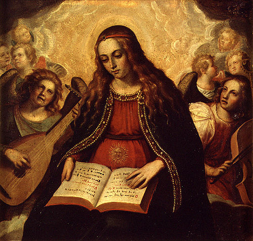 Virgen de la Esperanza con ángeles músicos, 1610, Juan Zariñena