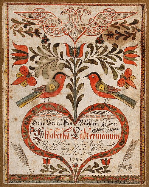Cover for a Book of Copy Models (Vorschriften-Büchlein), 1784, Johann Adam Eyer