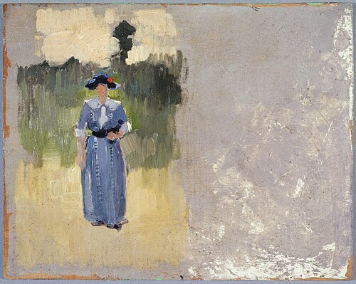 Etude de personnage (Le cours La Reine), 1913, Jules Ernest Renoux