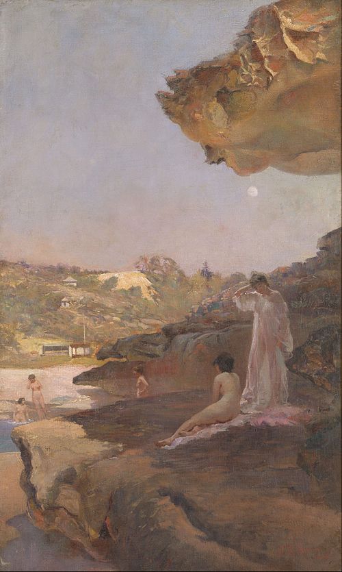 Tamarama Beach, forty years ago, a summer morning, 1899, Julian Ashton