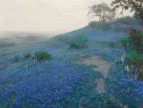 Blue Bonnet Field, Early Morning, San Antonio Texas, 1914, Julian Onderdonk
