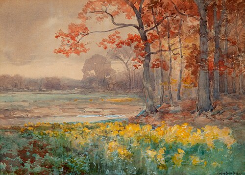Yellow Flowers on a Grey Day, 1911, Julian Onderdonk
