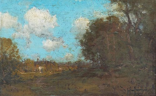 Blue sky over a wooded landscape, , Julian Onderdonk
