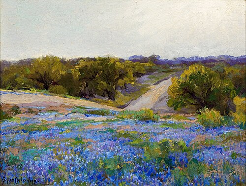 Bluebonnets at Late Afternoon, 1942, Julian Onderdonk