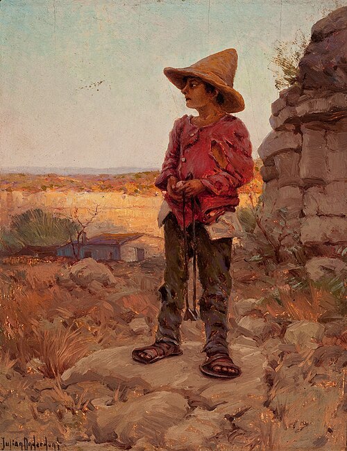 Goat Herder at San Antonio Quarry, 1909, Julian Onderdonk