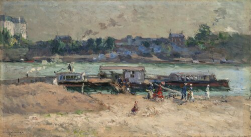 From the Banks of the Seine, 1886, Albert Lebourg
