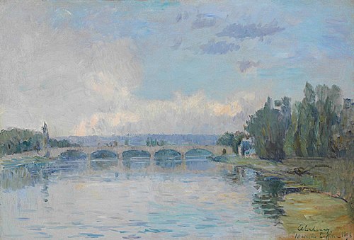 Le Pont de Maisons-Laffitte, 1898, Albert Lebourg