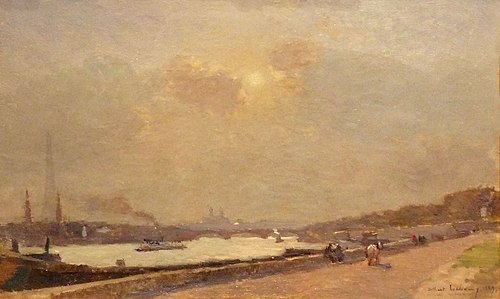Bords de la Seine, Cours la Reine, 1889, Albert Lebourg