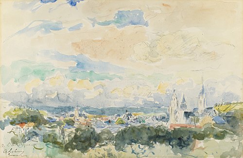 Sketch of a Village, 1888, Albert Lebourg