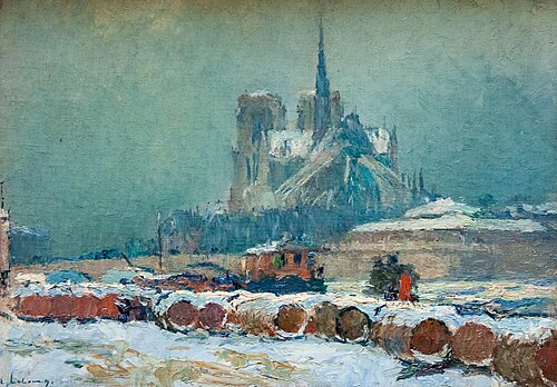 Notre-Dame de Paris par temps de neige, 1891, Albert Lebourg
