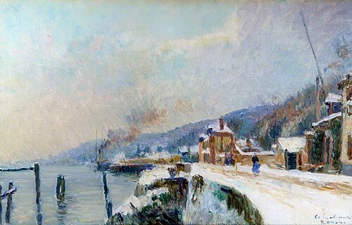 A Wharf on the Seine at Dieppedalle, , Albert Lebourg