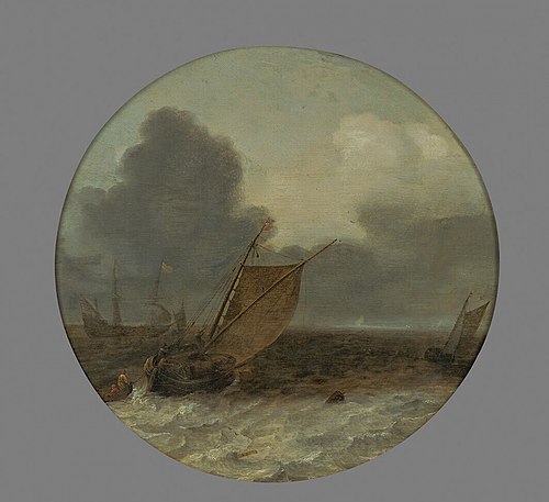 Stormachtige zee, 1635, Julius Porcellis