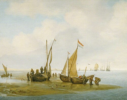 Mussel Fishing, 1650, Julius Porcellis