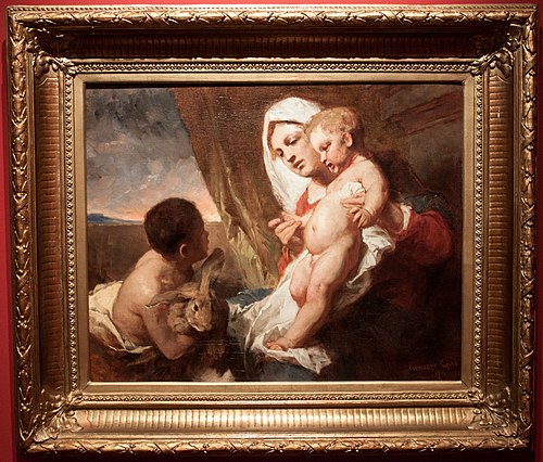 Madonna with Rabbit, 1910, Gyula Benczúr