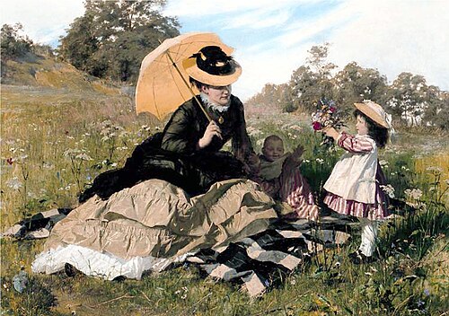 A Wreath to Mama, 1876, Gyula Benczúr