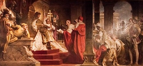 Matthias receives the Papal Legates, 1915, Gyula Benczúr