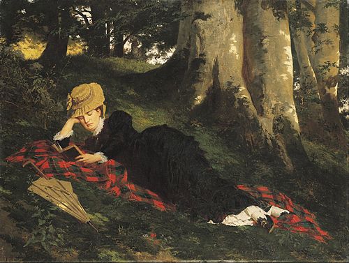 Woman Reading in a Forest, 1875, Gyula Benczúr