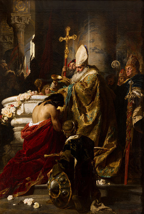 The Baptism of Vajk, 1875, Gyula Benczúr