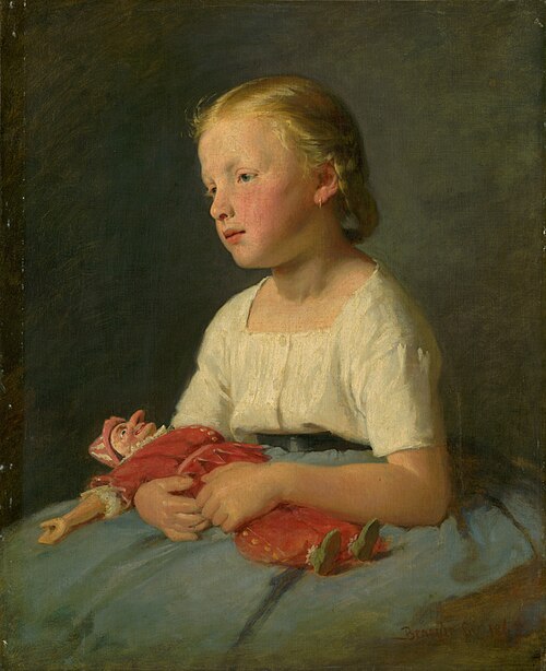 Little Girl with a Doll, 1863, Gyula Benczúr